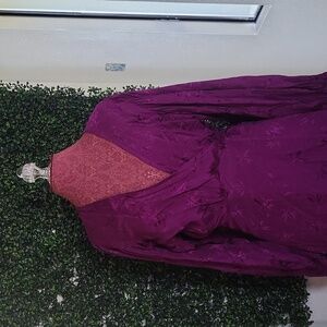 ELF Deep Purple Long Sleeve Dress